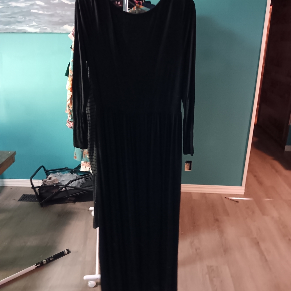 Ouges Elegant Black Long Sleeve Dress - image 5